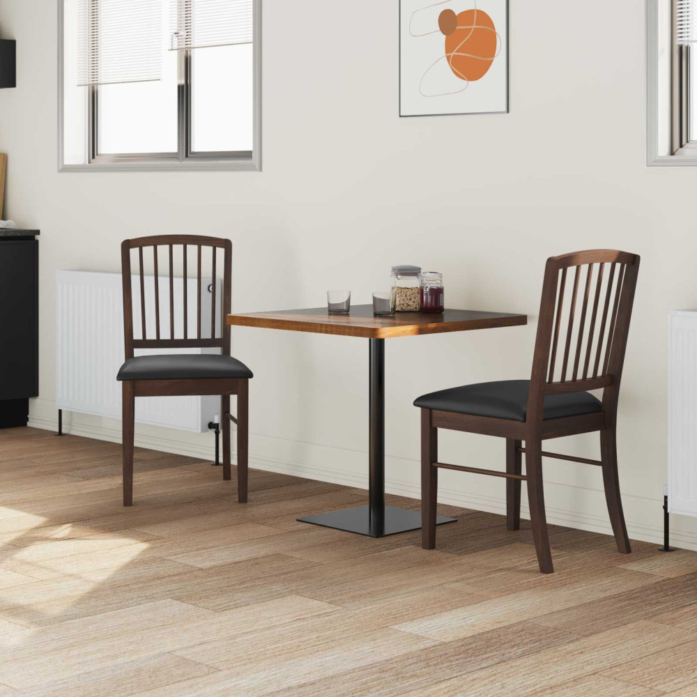 Produktbild för Matstolar 2 pcs Ljusbrun 50 x 52,5 x 91 cm Massiv Gummiträ