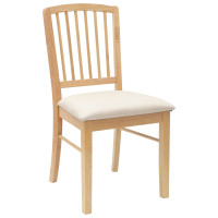 Produktbild för Matstolar 2 pcs Naturfärg 50 x 52,5 x 91 cm Massiv Gummiträ