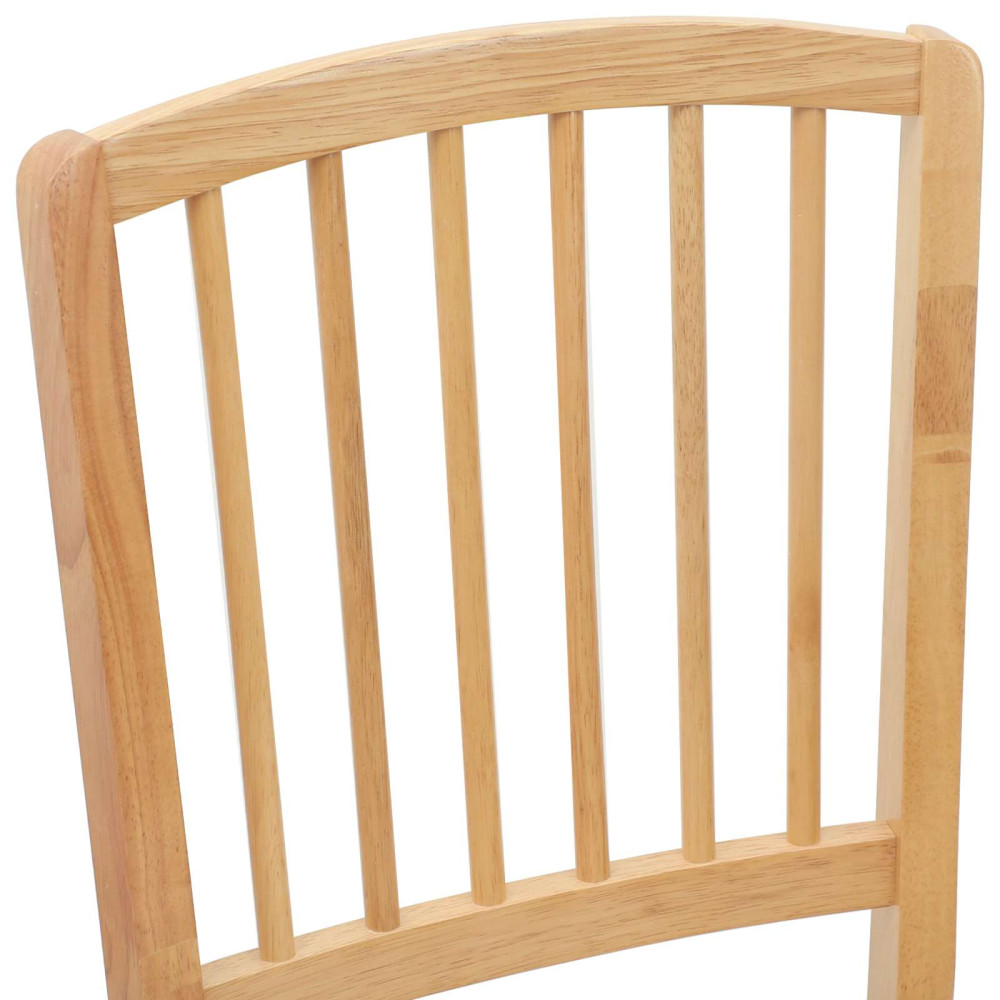 Produktbild för Matstolar 2 pcs Naturfärg 50 x 52,5 x 91 cm Massiv Gummiträ