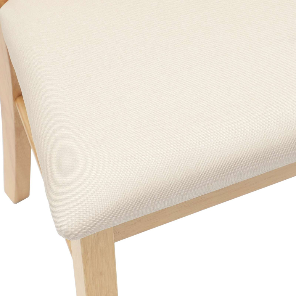 Produktbild för Matstolar 2 pcs Naturfärg 50 x 52,5 x 91 cm Massiv Gummiträ
