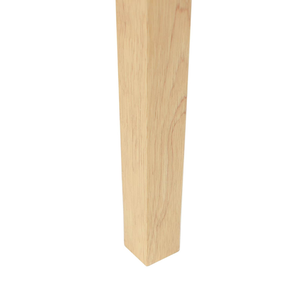 Produktbild för Matstolar 2 pcs Naturfärg 50 x 52,5 x 91 cm Massiv Gummiträ