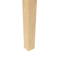 Produktbild för Matstolar 2 pcs Naturfärg 50 x 52,5 x 91 cm Massiv Gummiträ