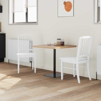 Produktbild för Matstolar 2 pcs Vit 50 x 52,5 x 91 cm Massiv Gummiträ