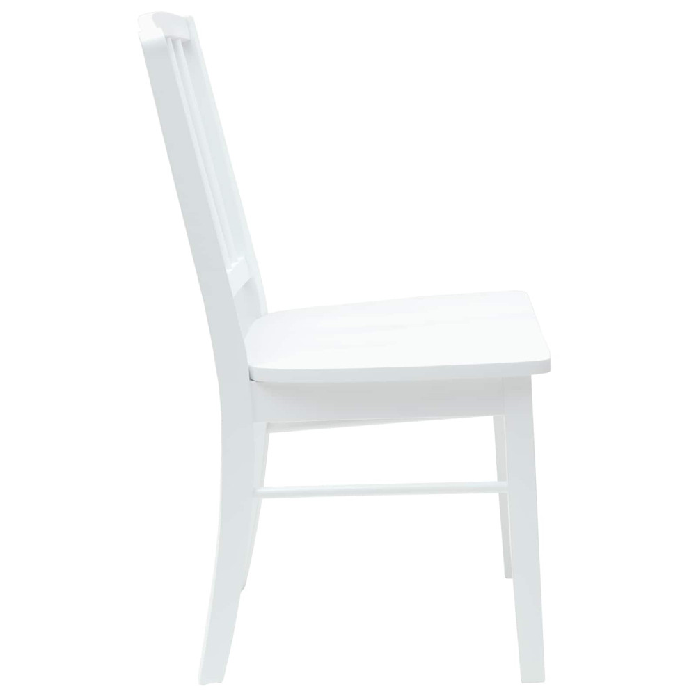 Produktbild för Matstolar 2 pcs Vit 50 x 52,5 x 91 cm Massiv Gummiträ