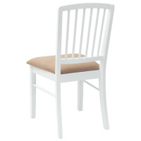 Produktbild för Matstolar 2 pcs Vit 50 x 52,5 x 91 cm Massiv Gummiträ
