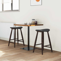 Produktbild för Matstolar 2 pcs Ljusbrun 46 x 37 x 63 cm Massiv Gummiträ