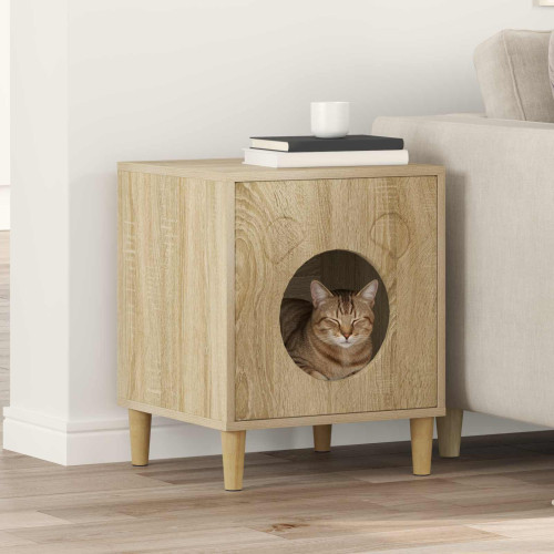 vidaXL Katt hus Sonoma 42,5 x 40 x 53 cm Konstruerat trä