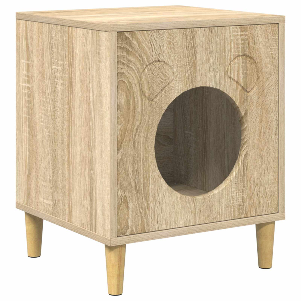 Produktbild för Katt hus Sonoma 42,5 x 40 x 53 cm Konstruerat trä