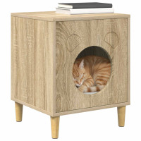 Produktbild för Katt hus Sonoma 42,5 x 40 x 53 cm Konstruerat trä