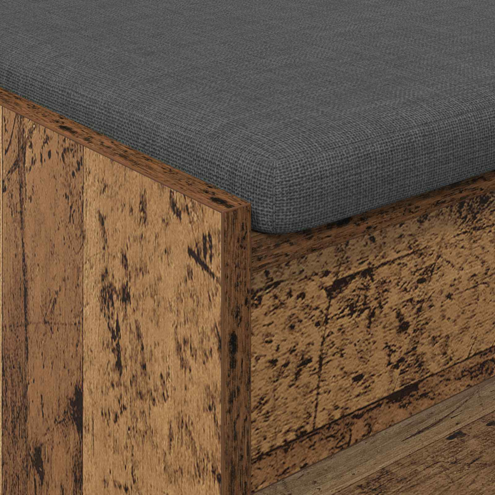 Produktbild för Hallbänk Gammalt trä 103 x 38 x 45 cm Konstruerat Trä och Tyg