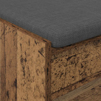 Produktbild för Hallbänk Gammalt trä 103 x 38 x 45 cm Konstruerat Trä och Tyg