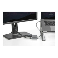 Produktbild för StarTech.com Thunderbolt 3 Mini Dock - Portable Dual Monitor w/ DP 4K 60Hz - 2X USB-A Hub (3.2/2.0), GbE - 28cm Cable - TB3 Multiport Adapter - Mac/Windows - Upgraded Version of TB3DKM2DP (TB3DKMDPL) - dockningsstation - Thunderbolt 3 - 2 x DP - 1GbE