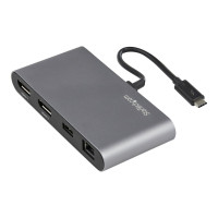 Produktbild för StarTech.com Thunderbolt 3 Mini Dock - Portable Dual Monitor w/ DP 4K 60Hz - 2X USB-A Hub (3.2/2.0), GbE - 28cm Cable - TB3 Multiport Adapter - Mac/Windows - Upgraded Version of TB3DKM2DP (TB3DKMDPL) - dockningsstation - Thunderbolt 3 - 2 x DP - 1GbE