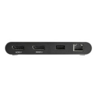Produktbild för StarTech.com Thunderbolt 3 Mini Dock - Portable Dual Monitor w/ DP 4K 60Hz - 2X USB-A Hub (3.2/2.0), GbE - 28cm Cable - TB3 Multiport Adapter - Mac/Windows - Upgraded Version of TB3DKM2DP (TB3DKMDPL) - dockningsstation - Thunderbolt 3 - 2 x DP - 1GbE
