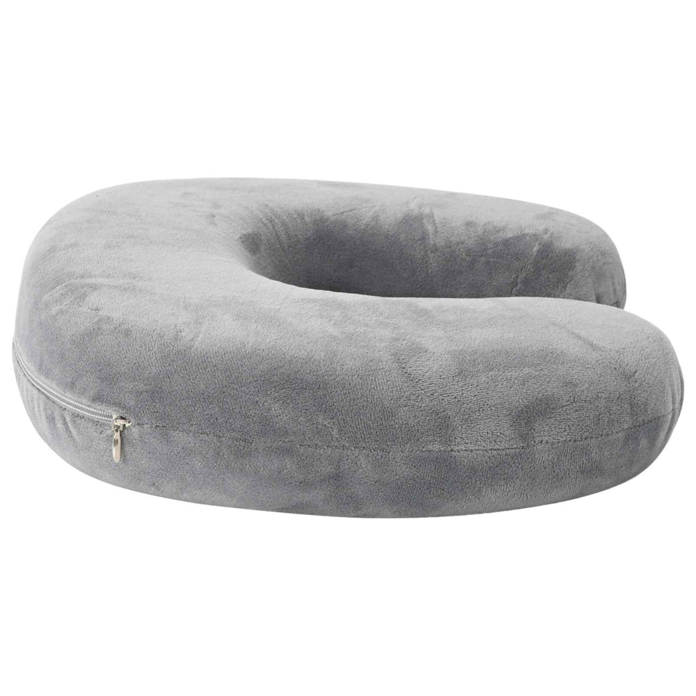 Produktbild för Resenackkudde Grå Minneskum 27 x 27 x 8,5 cm