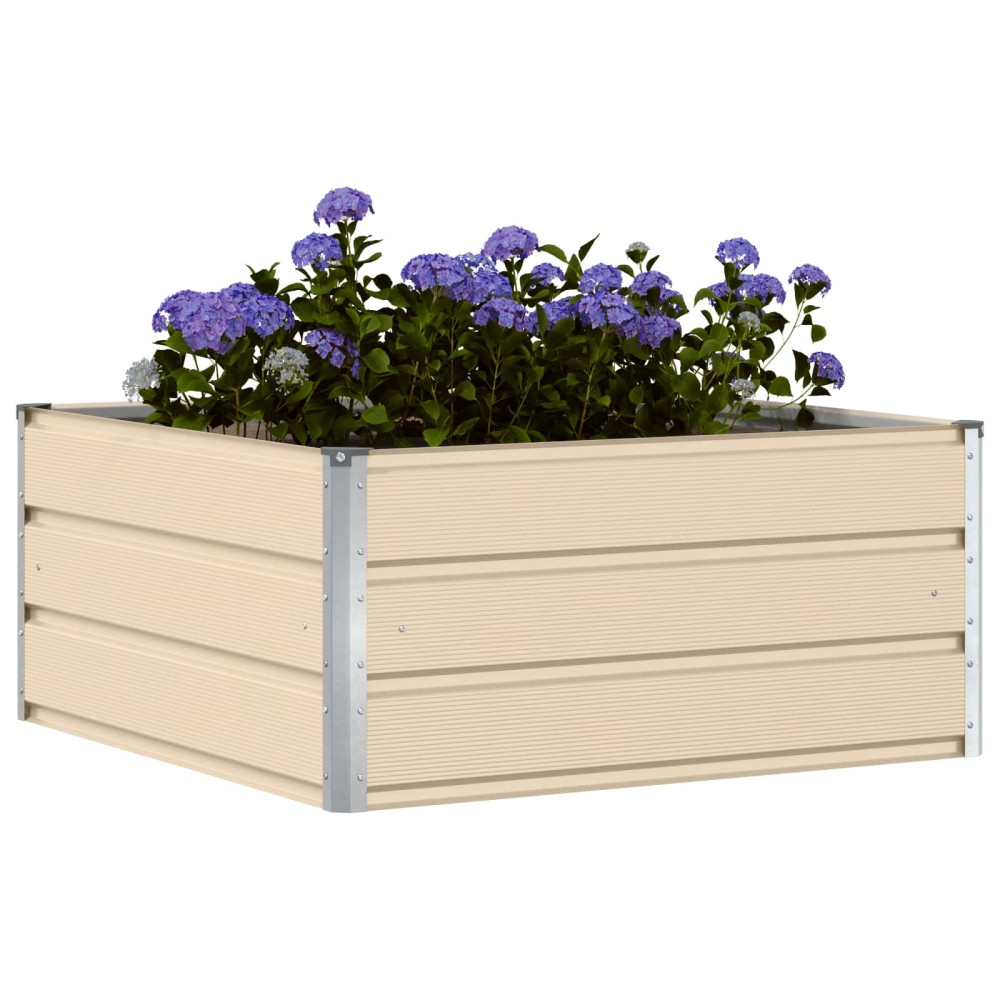 Produktbild för Planteringskärl Elfenben 100 x 100 x 45 cm Stål