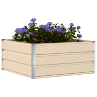 Produktbild för Planteringskärl Elfenben 100 x 100 x 45 cm Stål