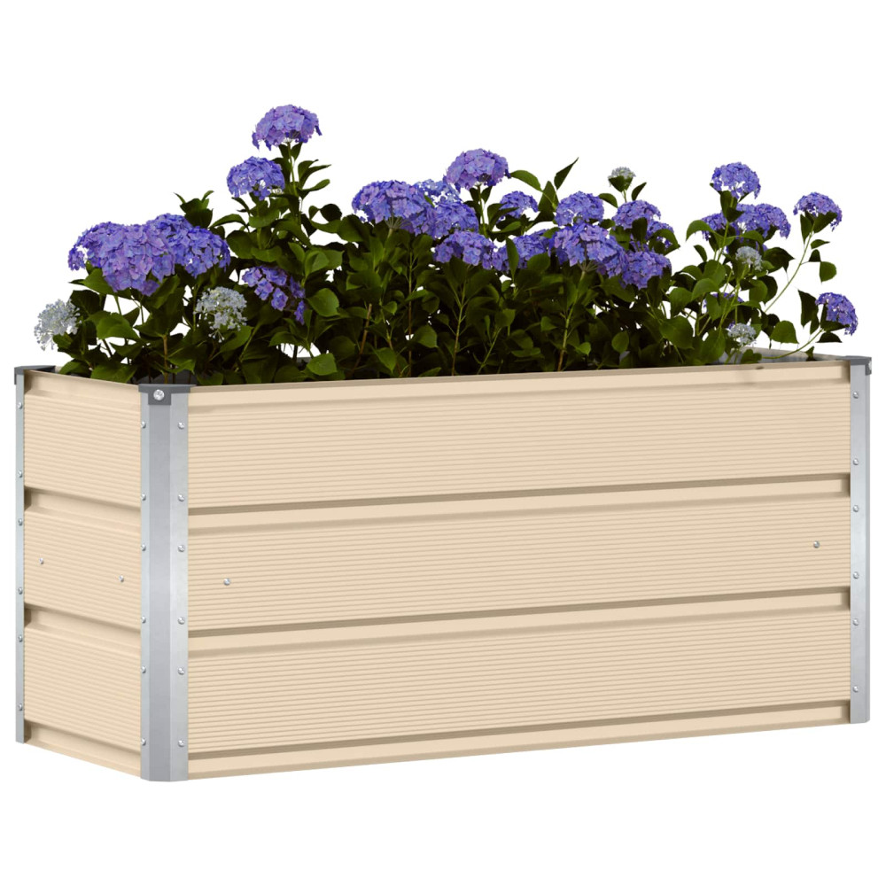 Produktbild för Planteringskärl Elfenben 100 x 40 x 45 cm Stål