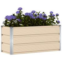 Produktbild för Planteringskärl Elfenben 100 x 40 x 45 cm Stål