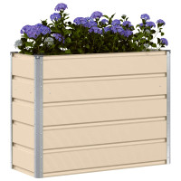 Produktbild för Planteringskärl Elfenben 100 x 40 x 75 cm Stål