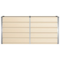 Produktbild för Planteringskärl Elfenben 160 x 40 x 75 cm Stål