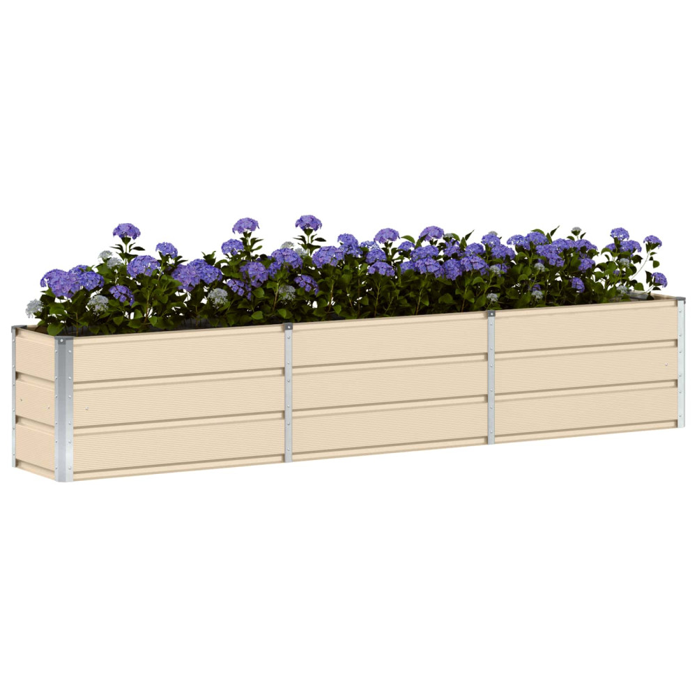 Produktbild för Planteringskärl Elfenben 240 x 40 x 45 cm Stål