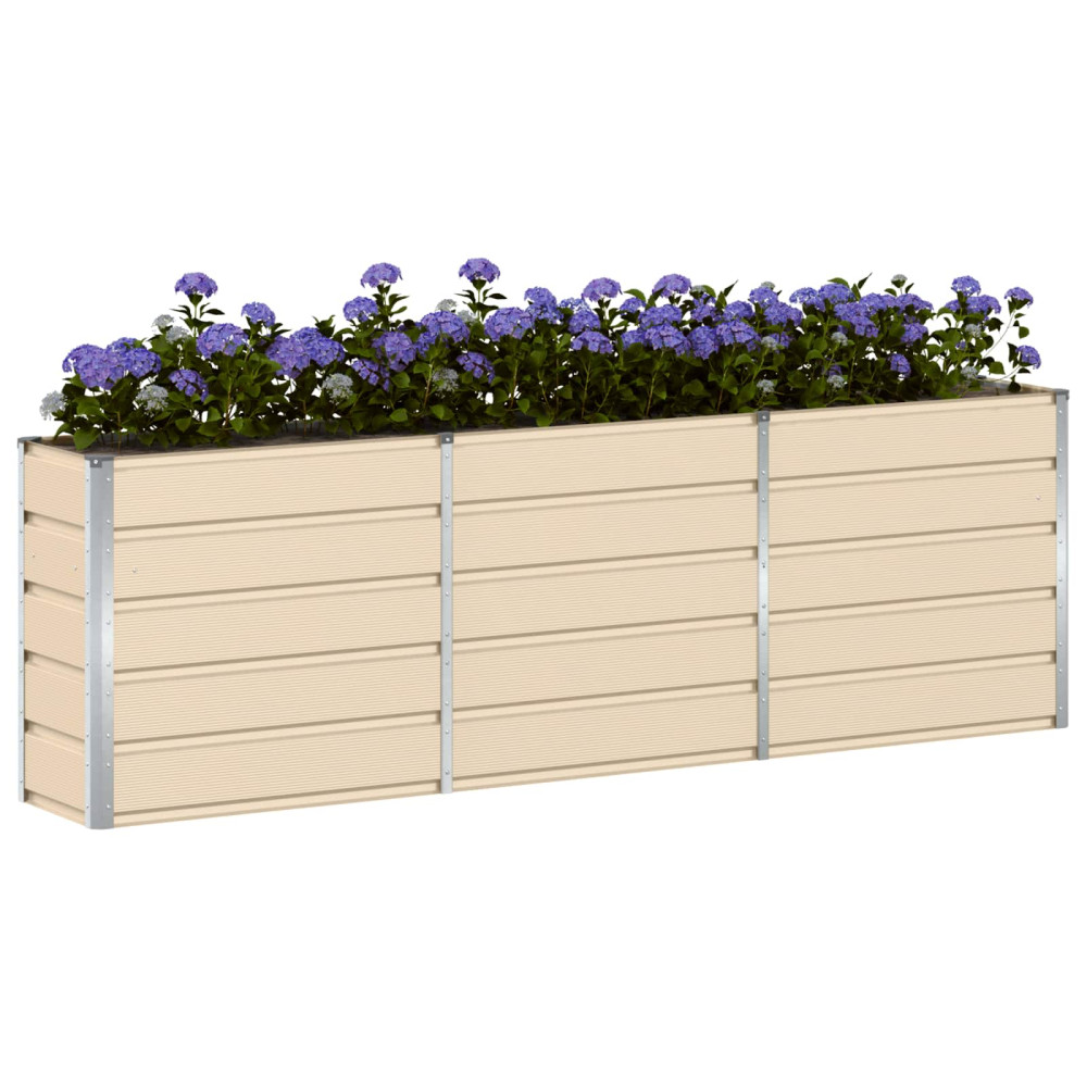 Produktbild för Planteringskärl Elfenben 240 x 40 x 75 cm Stål