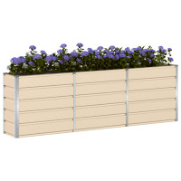 Produktbild för Planteringskärl Elfenben 240 x 40 x 75 cm Stål