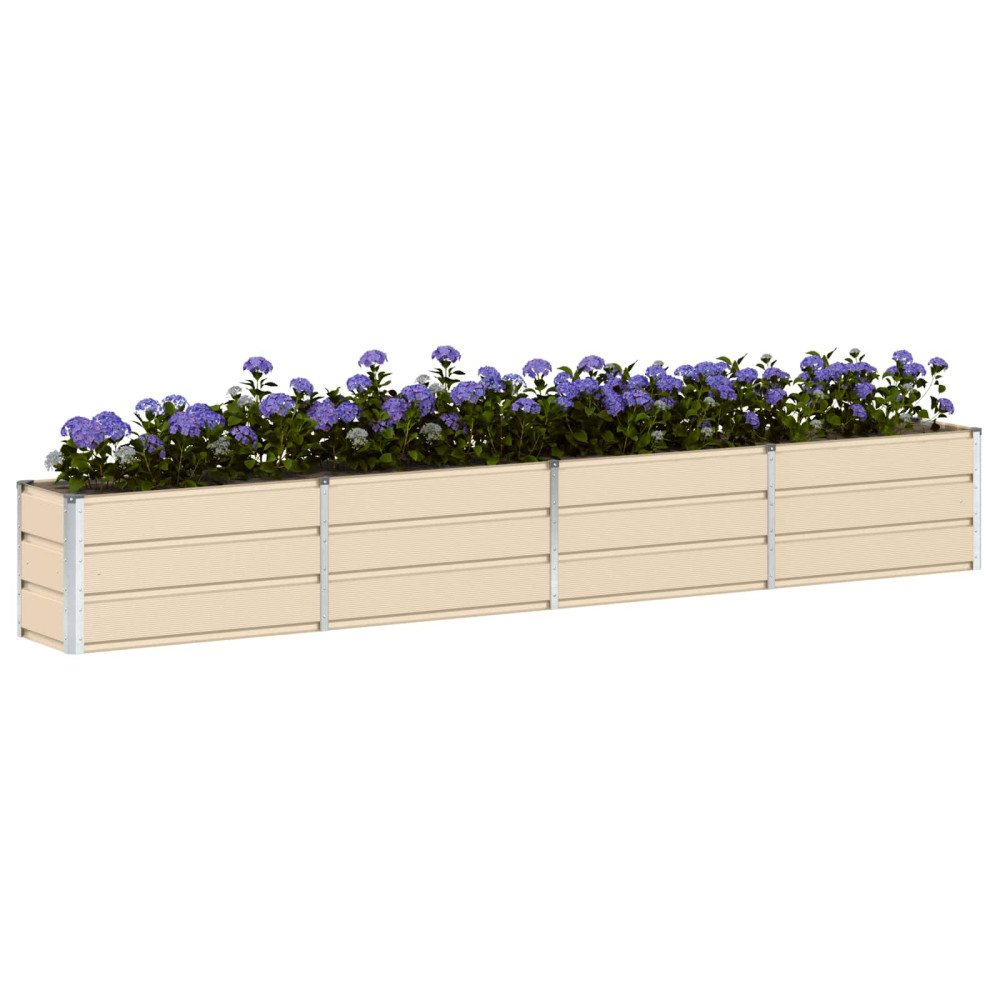 Produktbild för Planteringskärl Elfenben 320 x 40 x 45 cm Stål