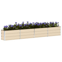 Produktbild för Planteringskärl Elfenben 320 x 40 x 45 cm Stål