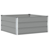 Produktbild för Planteringskärl Ljusgrå 100 x 100 x 45 cm Stål