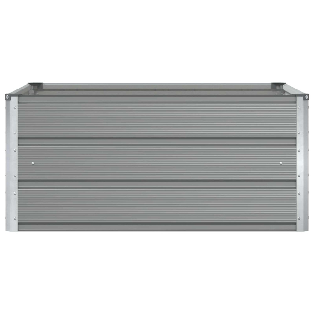 Produktbild för Planteringskärl Ljusgrå 100 x 100 x 45 cm Stål