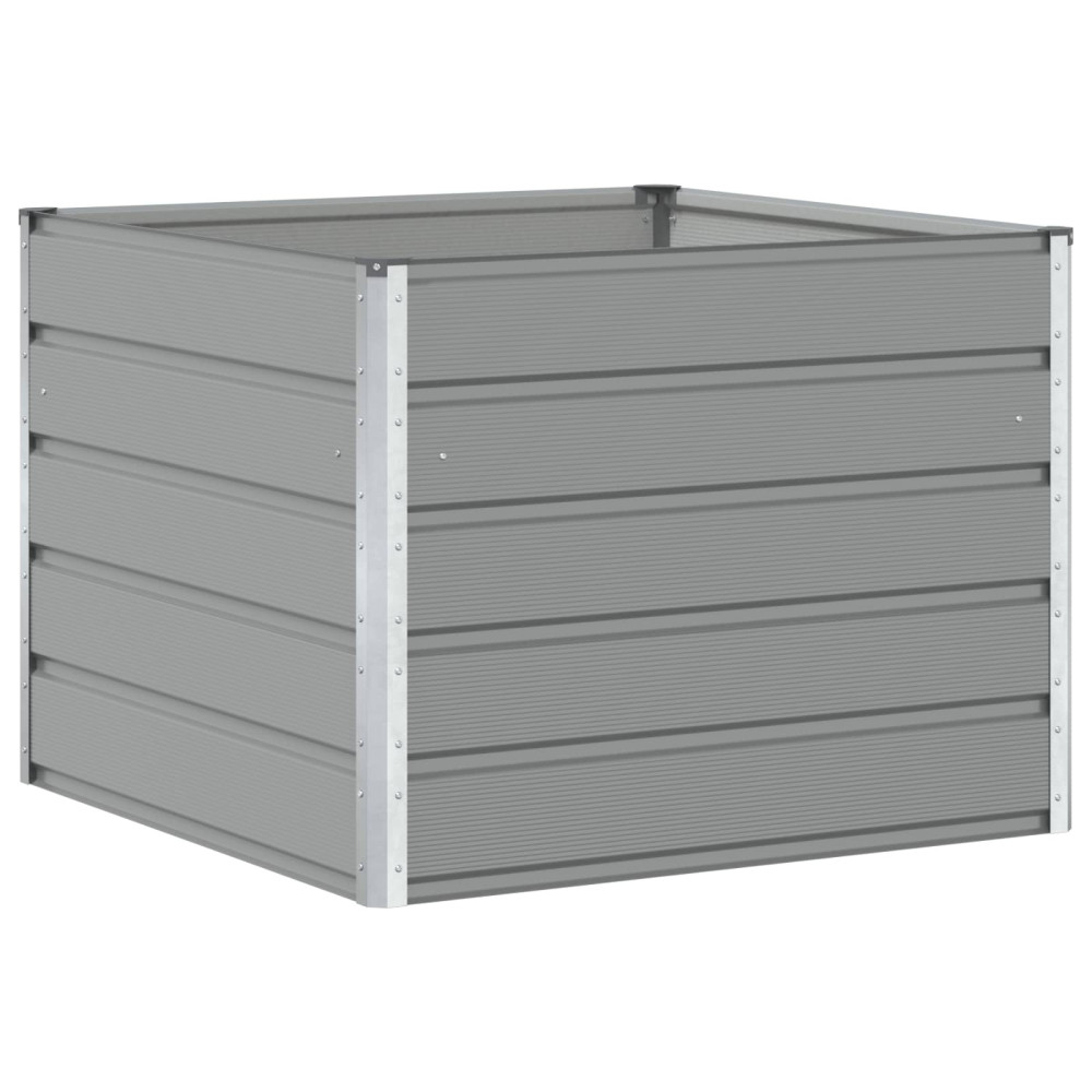 Produktbild för Planteringskärl Ljusgrå 100 x 100 x 75 cm Stål