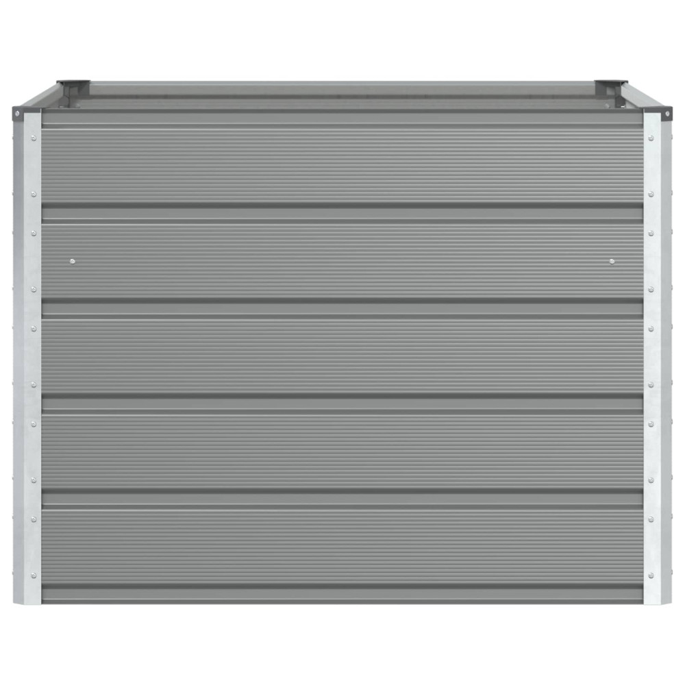 Produktbild för Planteringskärl Ljusgrå 100 x 100 x 75 cm Stål