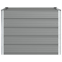 Produktbild för Planteringskärl Ljusgrå 100 x 100 x 75 cm Stål