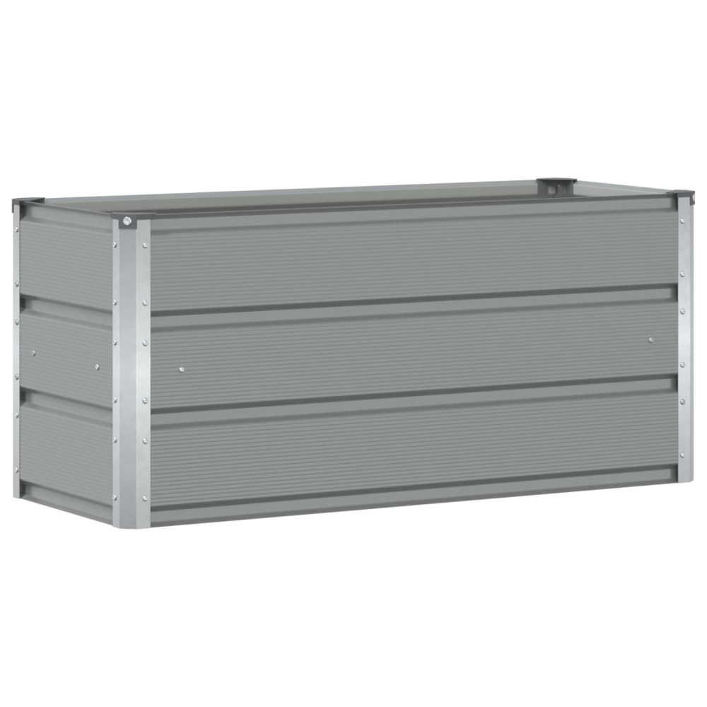 Produktbild för Planteringskärl Ljusgrå 100 x 40 x 45 cm Stål