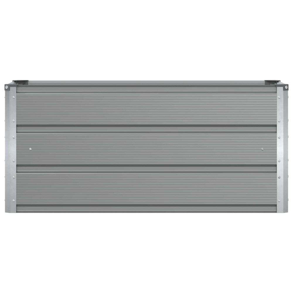 Produktbild för Planteringskärl Ljusgrå 100 x 40 x 45 cm Stål
