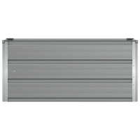 Produktbild för Planteringskärl Ljusgrå 100 x 40 x 45 cm Stål