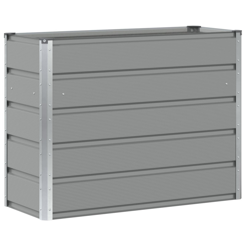 Produktbild för Planteringskärl Ljusgrå 100 x 40 x 75 cm Stål