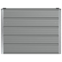 Produktbild för Planteringskärl Ljusgrå 100 x 40 x 75 cm Stål