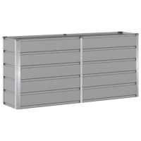 Produktbild för Planteringskärl Ljusgrå 160 x 40 x 75 cm Stål