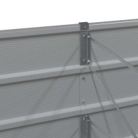 Produktbild för Planteringskärl Ljusgrå 160 x 40 x 75 cm Stål