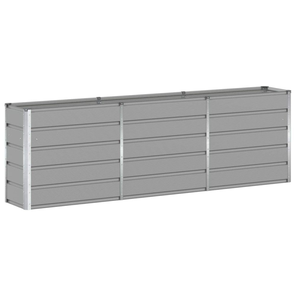 Produktbild för Planteringskärl Ljusgrå 240 x 40 x 75 cm Stål