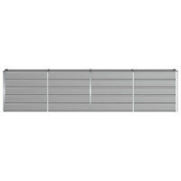 Produktbild för Planteringskärl Ljusgrå 320 x 40 x 75 cm Stål
