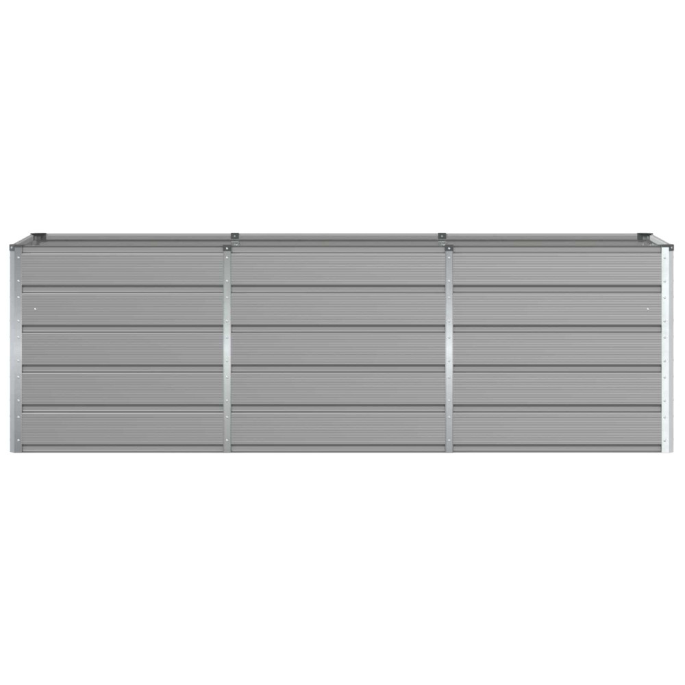 Produktbild för Planteringskärl Ljusgrå 240 x 80 x 75 cm Stål