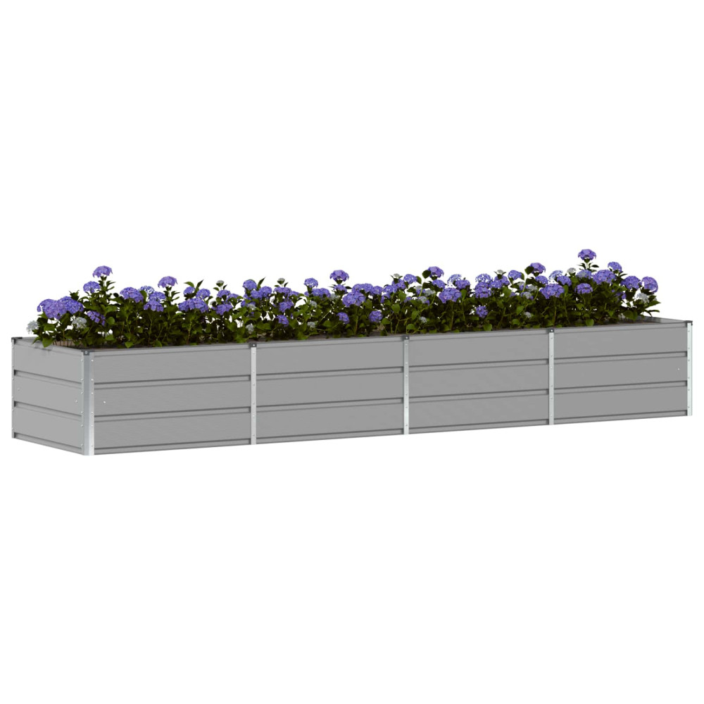 Produktbild för Planteringskärl Ljusgrå 320 x 80 x 45 cm Stål