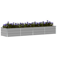 Produktbild för Planteringskärl Ljusgrå 320 x 80 x 45 cm Stål