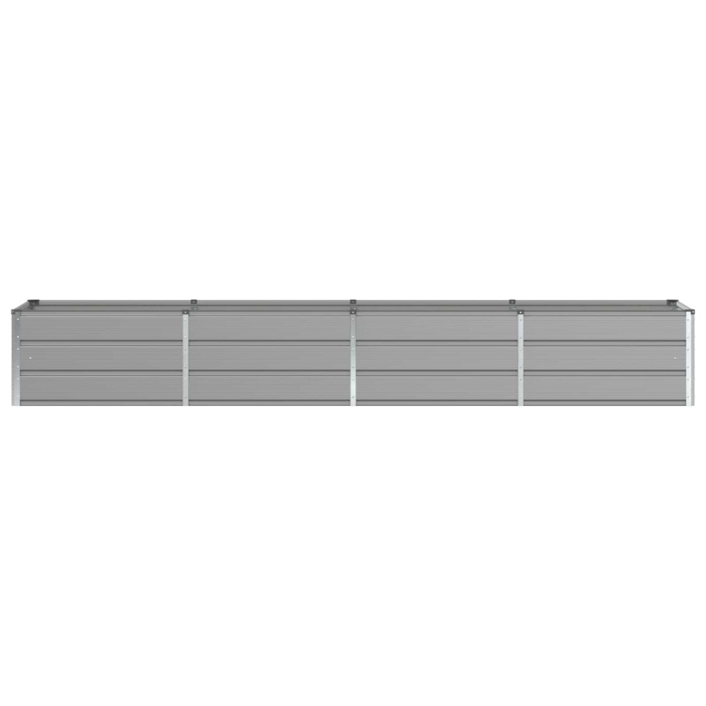 Produktbild för Planteringskärl Ljusgrå 320 x 80 x 45 cm Stål