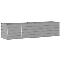 Produktbild för Planteringskärl Ljusgrå 320 x 80 x 75 cm Stål