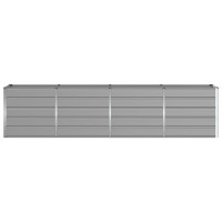 Produktbild för Planteringskärl Ljusgrå 320 x 80 x 75 cm Stål